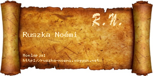 Ruszka Noémi névjegykártya